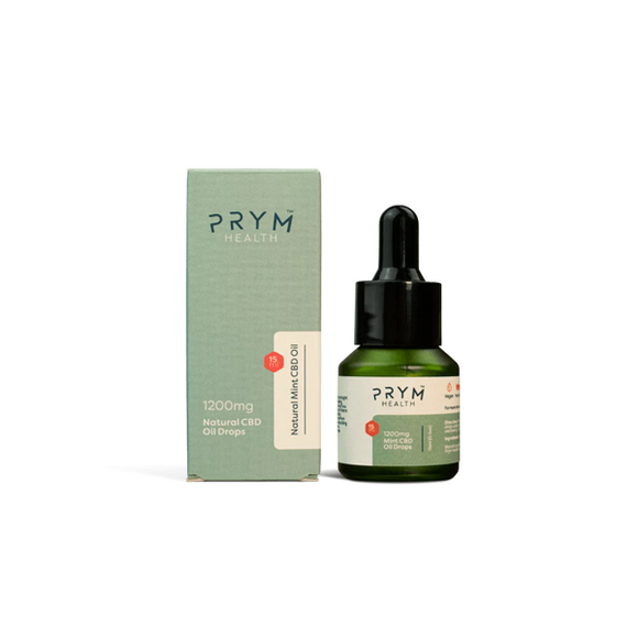 Prym Health 1200mg Natural Mint CBD Oil Drops - 15ml