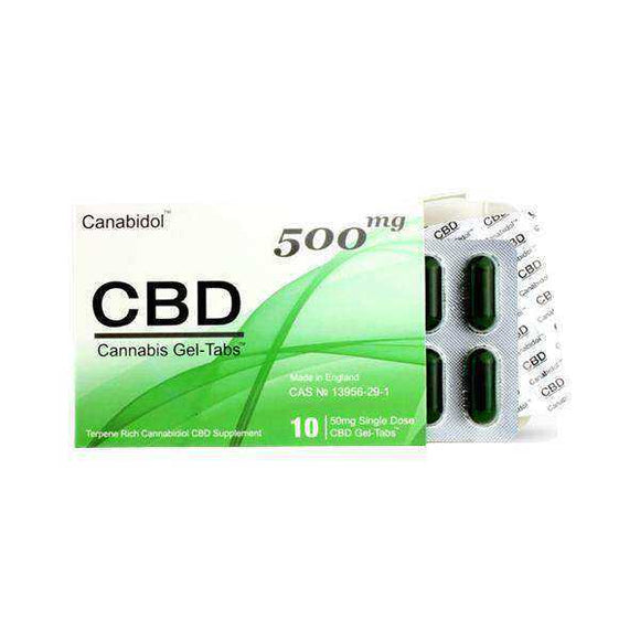Canabidol 500mg CBD Gel-Tabs 10 Capsules