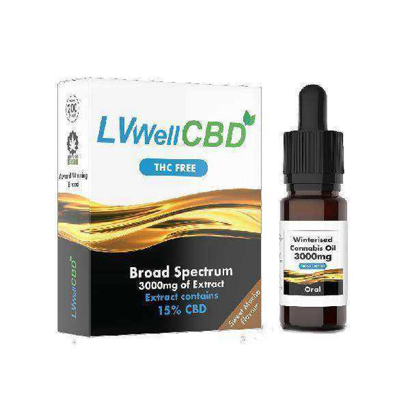 LVWell CBD 3000mg Winterised 10ml Hemp Seed Oil