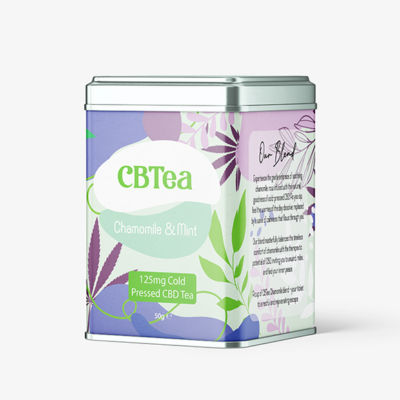 CBTea 125mg Cold Pressed Full Spectrum CBD Chamomile & Mint Tea - 50g