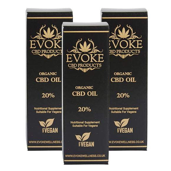 Evoke 2000mg (20%) Full Spectrum CBD Oil 3 Pack